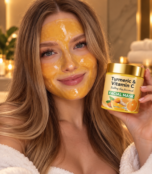 AVEA Instant Lift Turmeric Vitamin C Facial Mask, Deeply Moisturizing, Smooths Fine Lines, Tightens And Lifts, Specially Designed For Coarse Pores And Loose Skin. Russian Skincare Products, Facial Care, High-End Skincare Facial Mask